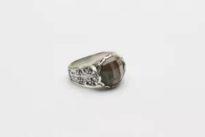 Anillo de Vidrio Marrón Humeante Silpada R2307 Plata Esterlina 925 TALLA 7 - Imagen 1 de 12