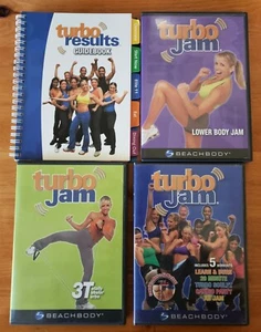 TURBO JAM 3 DVD lot + Guidebook 7 workouts Lower Body Jam Cardio Abs Sculpt - Picture 1 of 9