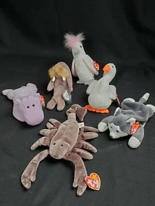 TY Beanie Babies Lot of 6  1994 to 1997 - All with tags Pre-Owned RETIRED - Bild 1 von 7