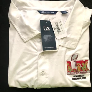 2025 NFL Super Bowl LIX New Orleans Chiefs Eagles Cutter & Buck Polo 3XL - Bild 1 von 3