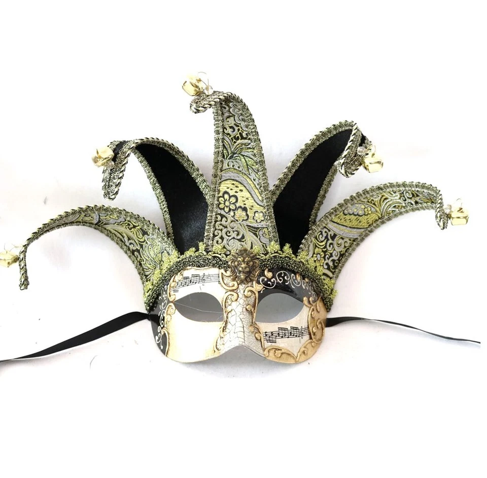 Jester Venetian Eye Mask Halloween Masqeuarde Ball Unisex Fancy Dress Costume - Image 1 of 1