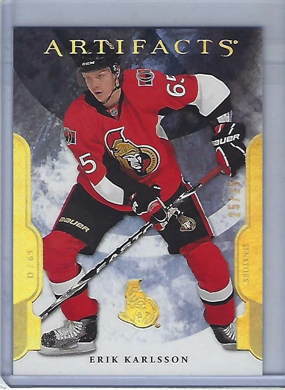 Erik Karlsson 11/12 Upper Deck Artifacts GOLD Spectrum Parallel /25 - Image 1 of 1