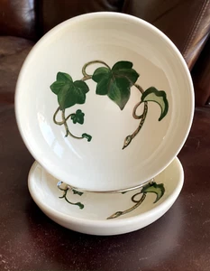 SET MIT 2 METLOX KERAMIK POPPYTRAIL CALIFORNIA IVY 6 7/8" COUPE SUPPENMÜSLISCHALEN - Bild 1 von 7