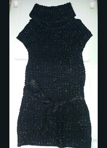 Vestido Suéter Rosa Ángel Niñas Talla M 5/6 Azul Marino Capucha Cuello - Imagen 1 de 11