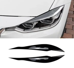 Copri sopracciglia faro nero lucido adatto a BMW F30 F31 3 serie 2011-2019 - Foto 1 di 6