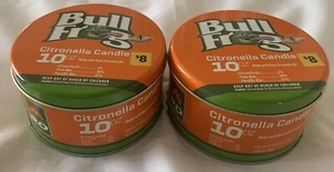 Lot Of 2 Bullfrog Citronella Candles (Outdoor Use) 10 Oz Ea Lasts 10 Hours/ Can - Picture 1 of 2