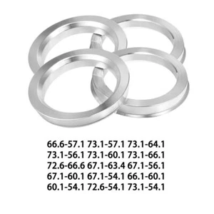 4pcs Aluminum Wheel Hub Centric Rings for Rims Spigot Rings Centre Bore Spacers - Picture 1 of 7