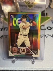 2023 Topps Series 1 2022 STEELE WALKER GOLD FOIL GIANTS RC #264 - Picture 1 of 2