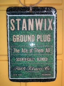 Stanwix Ground Plug Tobacco Tin Wood Christmas Ornament Handmade - Picture 1 of 2