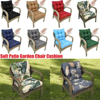Outdoor Chair Back Cushion Soft Patio Garden Chair Cushion Seat Pad with Ties US - Image 1 of 3