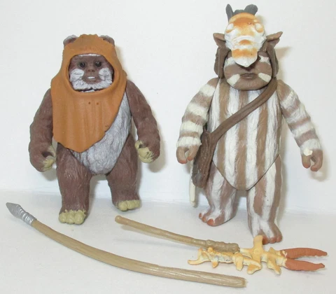 Kenner 1997 Star Wars POTF2 Ewoks 2-Pack WICKET & LOGRAY Action Figures ROTJ Cover