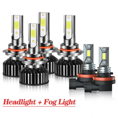 Farol de LED alto/baixo + lâmpadas de neblina para Toyota RAV4 2006 2007 2008 2009-2012 - Imagem 1 de 4