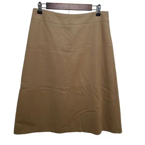 Falda TSE SAY de lana y cachemir línea A camel para mujer talla 31 cintura hecha en Italia - Imagen 1 de 10