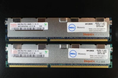 16GB 8GBx2 SERVER MEMORY HYNIX HMT31GR7AFR4C-G7 2Rx4 PC3-8500R-7-10-E1`ECC SERVR - Photo 1/4
