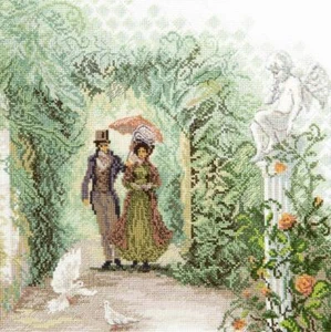 DIY Counted Cross Stitch Kit "Date in the park" - Picture 1 of 5