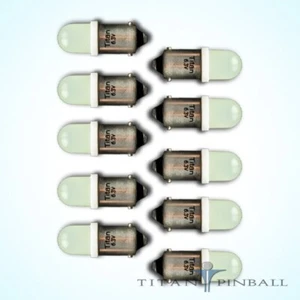 (10 Pack) - 6.3 Volt LED Bulb Frosted 44/47 Bayonet (BA9S) Pinball - COOL WHITE - Picture 1 of 12