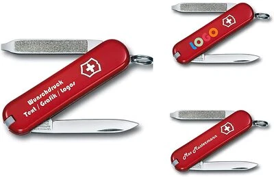 Victorinox Schweizer Taschenmesser ESCORT Wunschtext Logo Druck Grafik 0.6123