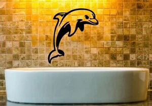 Wall Stickers Vinyl Decal Dolphin Ocean Sea Marine Decor Bathroom (ig970) - Picture 1 of 3