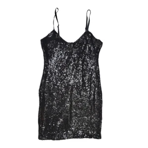 NWT CBR Black Sequins Mini Dress - Size Medium - Picture 1 of 11