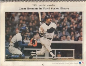 1982 Sports Calendar Great Moments in World Series History - REGGIE JACKSON + - Imagen 1 de 3