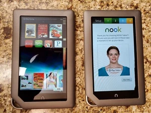 Lot of 2 Barnes & Noble 7" NOOK Tablets (Issues) - Picture 1 of 2