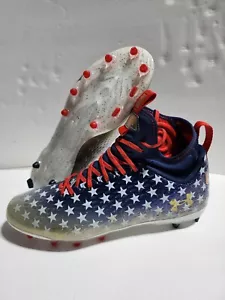 Under Armour Spotlight Lux LE MC USA Stars Football Cleats Men's 13 3025366-100 - Picture 1 of 11