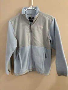 Girls The North Face Denali Light Blue Full Zip Jacket Size Large - Picture 1 of 5