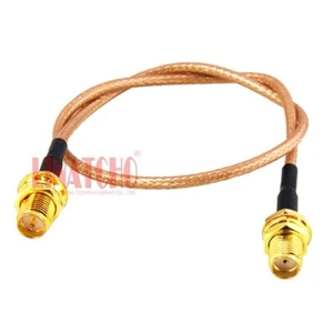 30 cm RG316 RP SMA hembra a SMA hembra puente coaxial cola de cerdo - Imagen 1 de 8