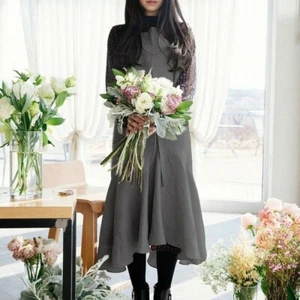 Ladies Cotton Linen Apron Dress Fishtail Bib Cafe Painting Pinafore Florists New - Picture 1 of 14