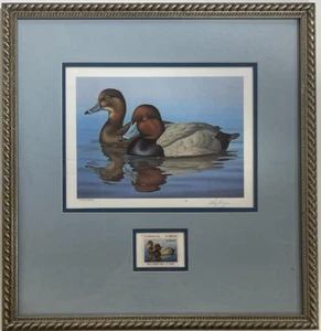 Florida 1988 Waterfowl stampa e francobollo di Ronald J Louque edizione limitata 106/100 - Foto 1 di 1