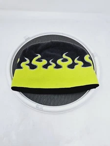 Vintage LL Bean Fleece Flame Beanie Green Black Y2K Skater Used FAST SHIPPING - Picture 1 of 4