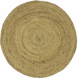 Rug Jute Natural Round 100% Jute Style Rug Reversible Braided Modern Rustic Look - Picture 1 of 11