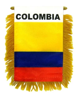 1 Dutzend Kolumbien Mini Banner Flagge 4x6 Zoll International Rückspiegel Flagge - Bild 1 von 2