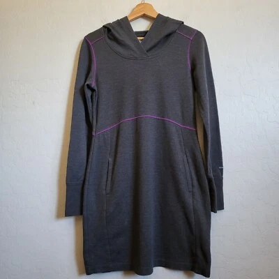 Vestido deportivo Columbia con capucha manga larga bolsillos senderismo camping gris para mujer S Foto 1 de 4