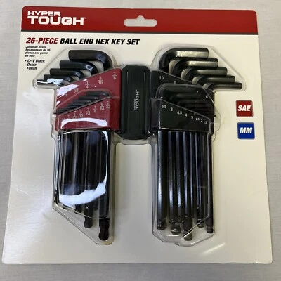 Brand New Sealed Hyper Tough Heavy Duty 26 Piece Ball End Hex Key Set Tools Nice - Image 1 of 4