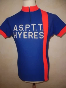 Sammler Vintage 70' S ASPTT Hyères Cycling Jersey Radtrikot Größe L - Bild 1 von 2