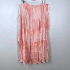 Ronni Nicole by Ouida rosa Stufen Maxi Rock 90er Vintage Pailletten Fee Gr. XL - Bild 1 von 8