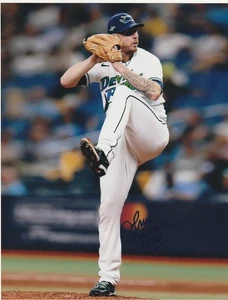 CHRIS DEVENSKI TAMPA RAYS  ACTION SIGNED 8x10 - Picture 1 of 1