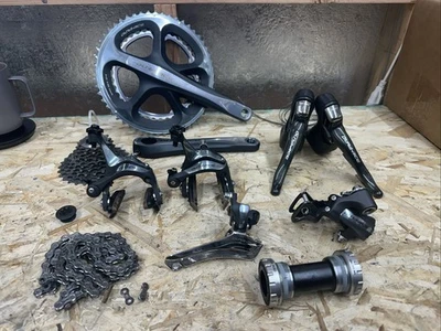 Full Shimano Dura-Ace 7900 2x10 10 Speed groupset build kit 172.5mm 53/39 Black - Image 1 of 4