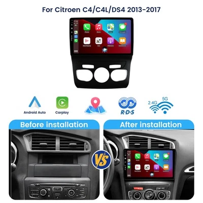 Autoradio Per Citroen C4 C4L DS4 2013-2017 Android 13 GPS Navi CarPlay DAB+DSP  - Immagine 1 di 4