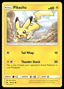 Pikachu Common SM - Burning Shadows 40/147 NM Pokémon TCG - Picture 1 of 2