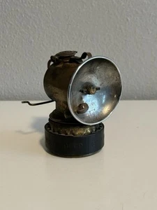 VINTAGE JUST-RITE BRASS CARBIDE MINERS LAMP/LANTERN ORIGINAL CONDITION - Picture 1 of 7