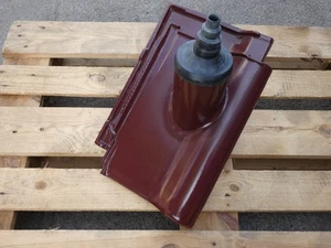 Jacobi J11V Antennendurchführung Antennenziegel Tonziegel mit PVC Rohr rot - Bild 1 von 5