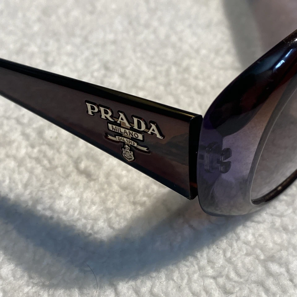Monturas de gafas Prada SPR 26O EAA-6P1 57-17-135 borgoña púrpura hechas en Italia Foto 1 de 4