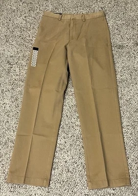 Pantalones Axist Frente Plano Pierna Recta Marrón Caramelo 100% Algodón Caqui Para Hombre’s 30x32 Foto 1 de 4