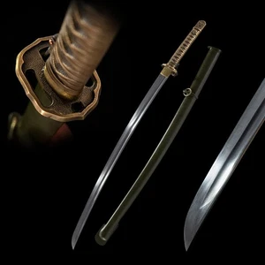 Espada Gunto Militar Japonesa 98 Forjada a Mano Resorte Hoja de Acero con Funda de Hierro - Imagen 1 de 16