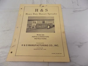 H&S Modell 260 Schwerlast Dungstreuer Teile & Bedienungsanleitung - Bild 1 von 2