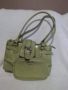 Rosetti Vintage Womens Lime Green Leather Ergo Style Shoulder HandBag EUC Retro - Picture 1 of 15