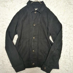 Momotaro Jeans Linen Jacket Coverall XL Black F/S From Japan - Picture 1 of 10