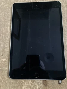iPad Mini A1538 4th Generation Spares and Repairs Cracked and Button Stuck - Picture 1 of 6